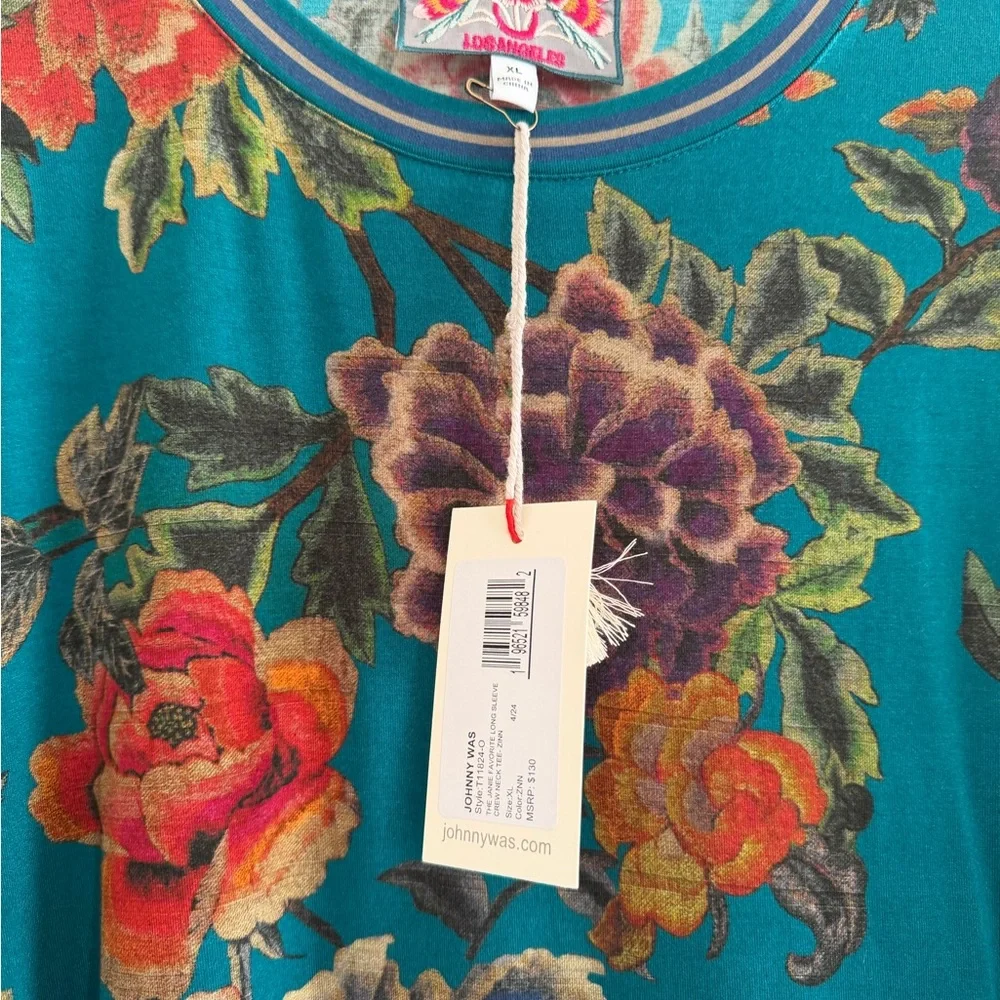 Johnny Was Multicolor Floral Long Sleeve Top XL NWT - Picture 4 of 10